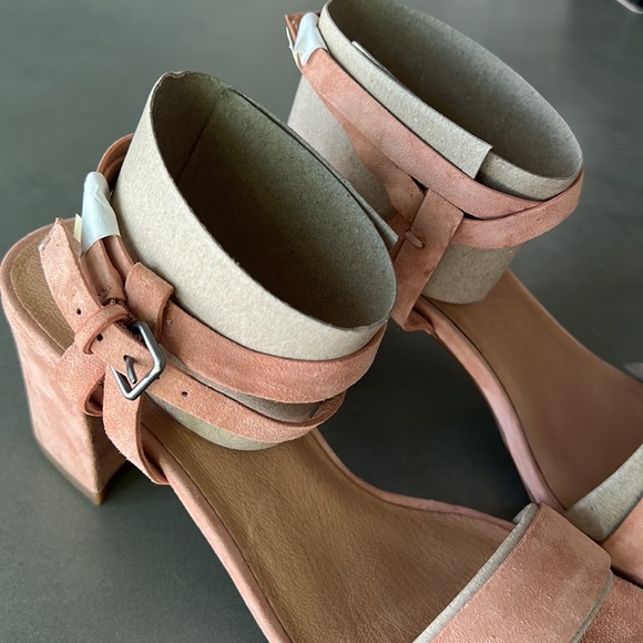 Madewell Loli Ankle-Strap Suede Heeled Sandals in Ground Clay Women’s size 6.5 - Picture 8 of 12